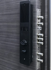 porta di sicurezza in acciaio con serratura elettronica multipla