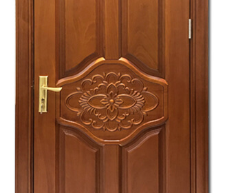 porta d'ingresso in legno di ciliegio