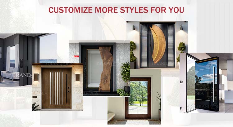 aluminium glass pivot front doors