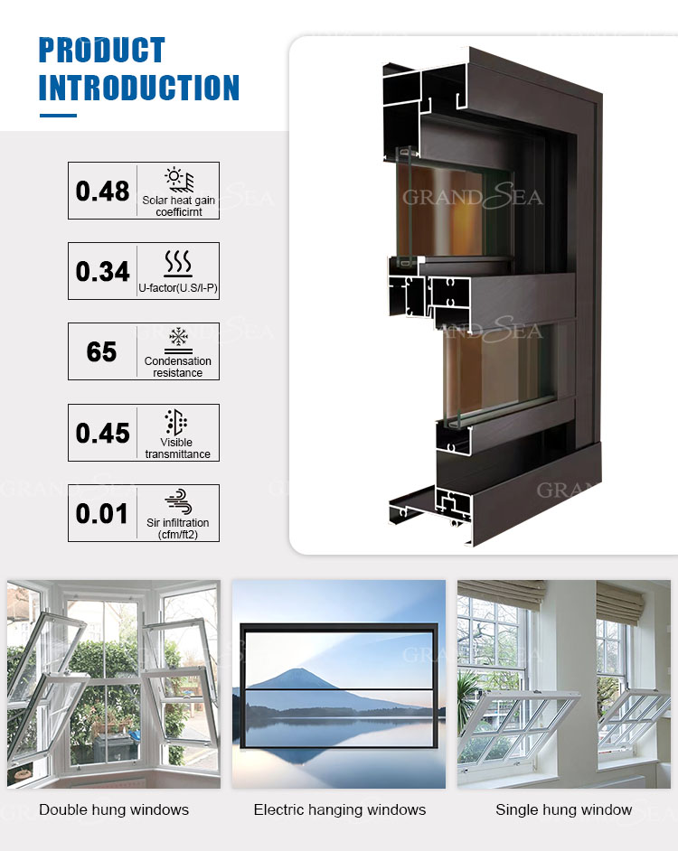 Single hung aluminium windows