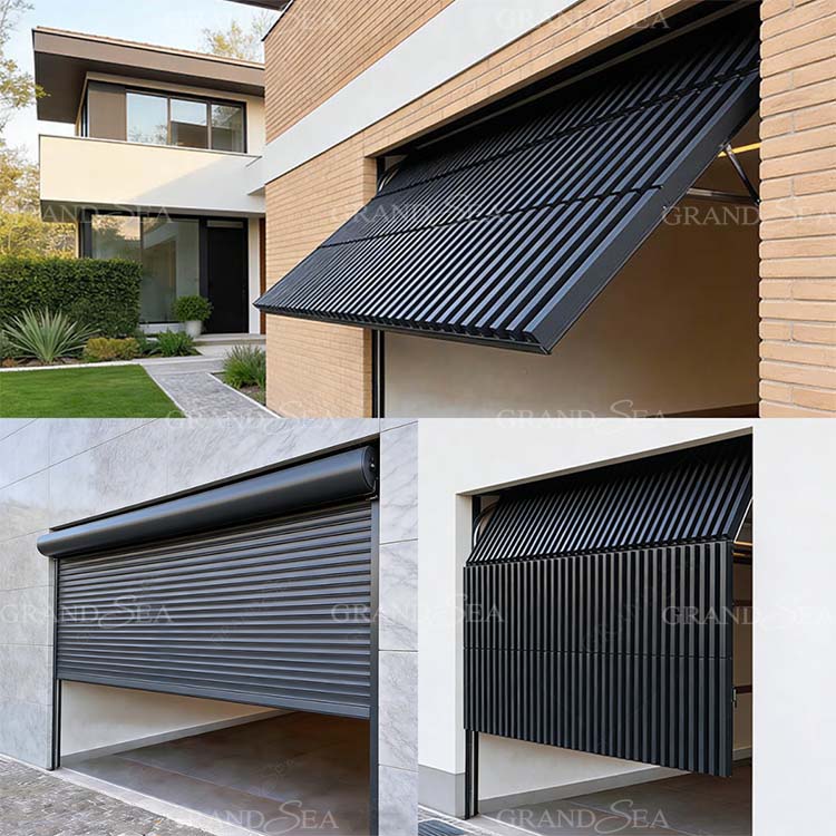 modern aluminum garage door
