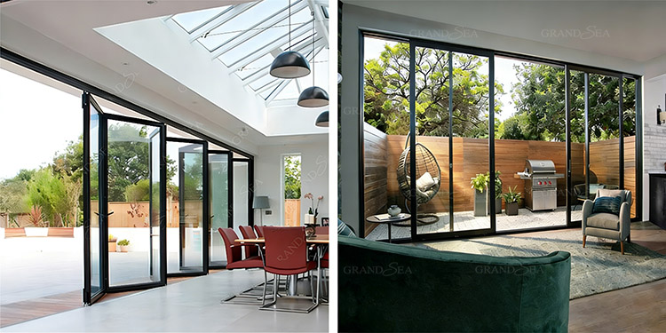 Aluminum folding doors vs sliding doors