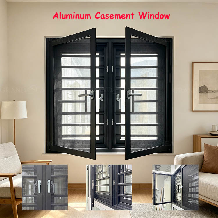 Aluminum casement window