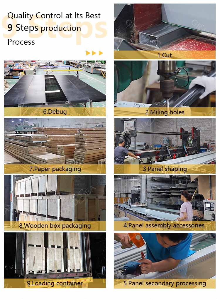 aluminum frame mirror glass garage door