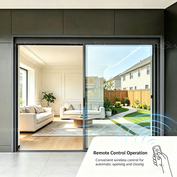 aluminium smart sliding glass door