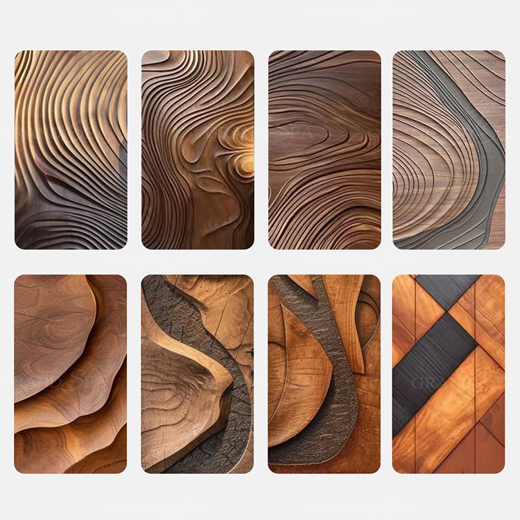 aluminum wave carved door