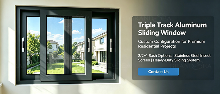 triple track aluminum sliding window triple track aluminum sliding window
