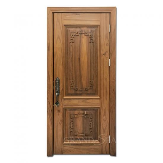 porta principale in legno massello di teak
    