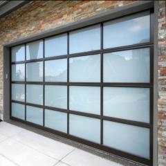 porta da garage in vetro alluminio
    
