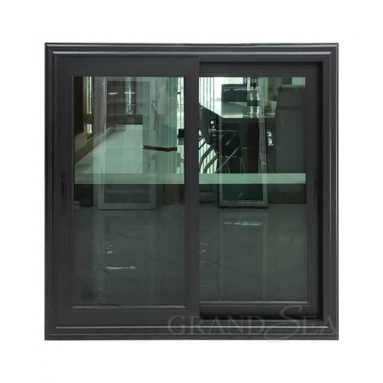 finestra scorrevole in alluminio nero
    