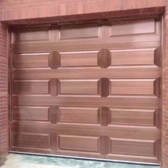 porte da garage in alluminio color rame
    