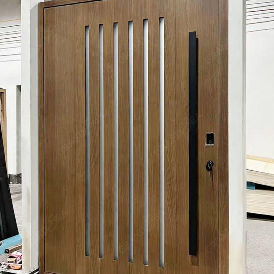Wood solid pivot door