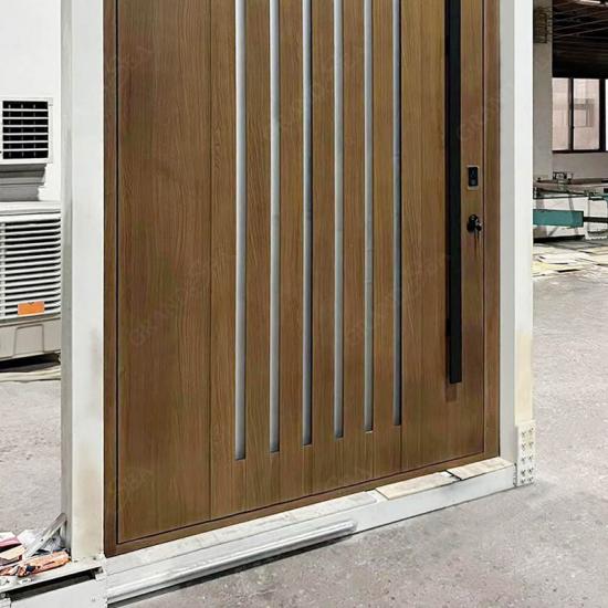 Wood solid pivot door