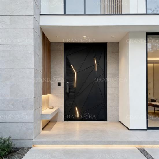 porta pivotante esterna in alluminio