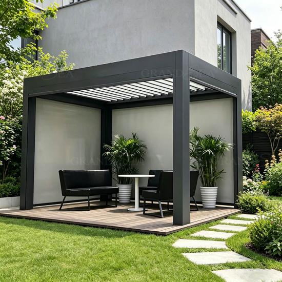 Gazebo da esterno bioclimatico per patio