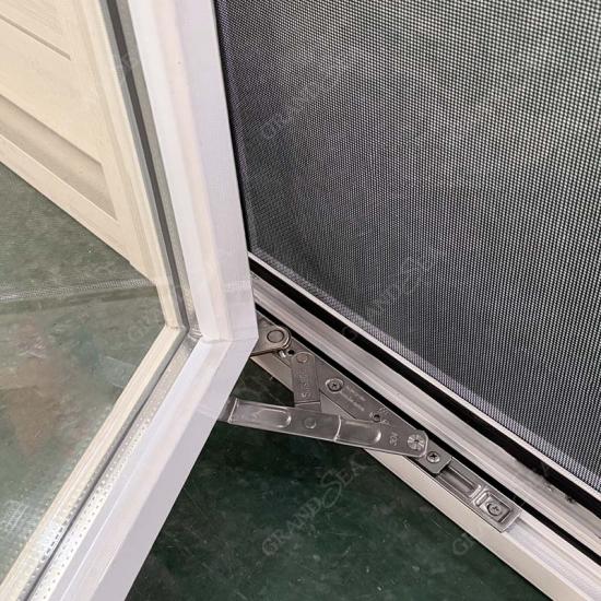 white aluminum louver window