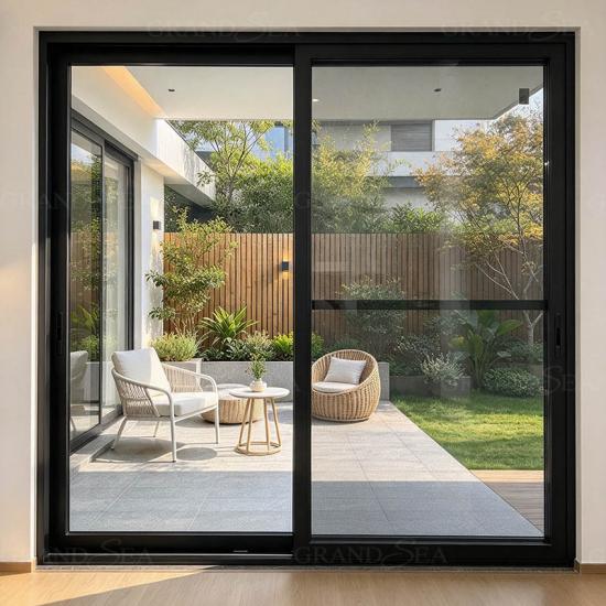 sliding door with security screen