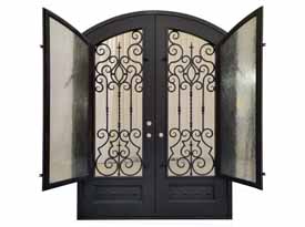 Aggiungi una porta in vetro sulla porta artistica in ferro, ventilazione e illuminazione naturale!
    